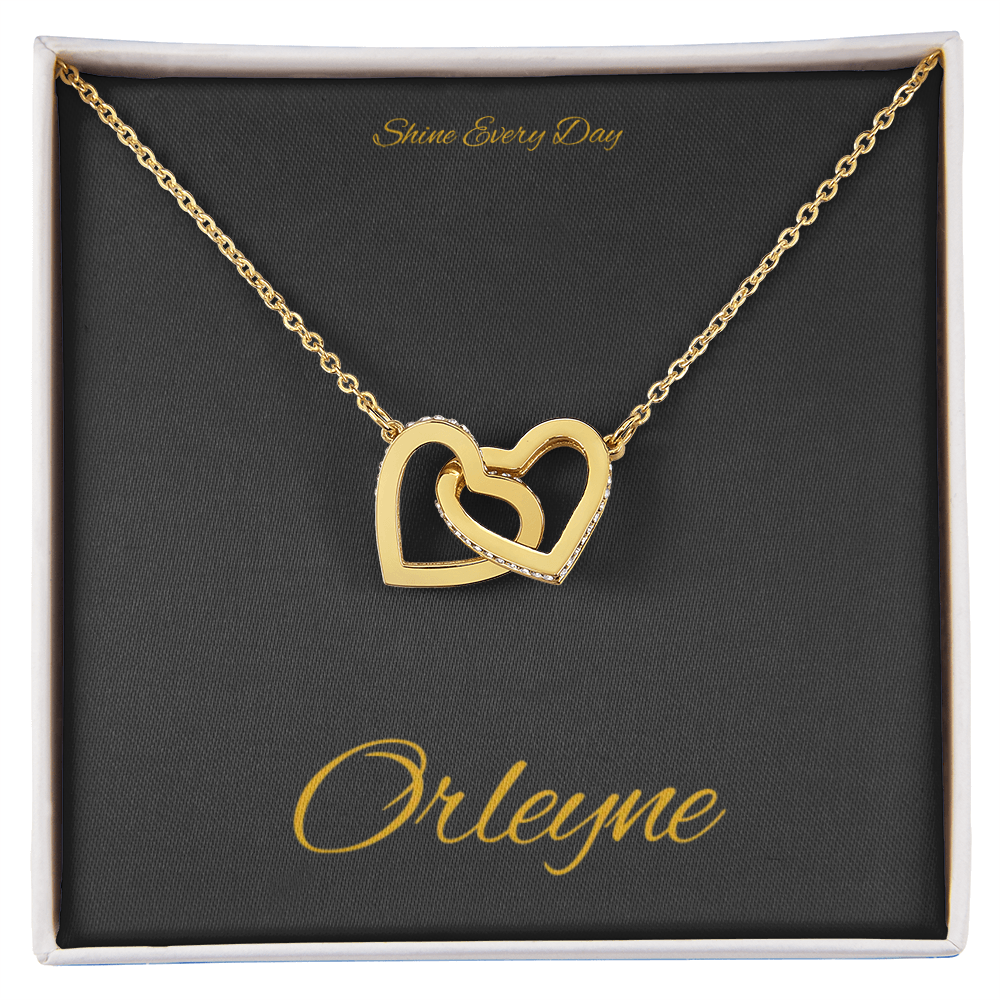 Interlocking Hearts Necklace (Yellow & White Gold Variants)