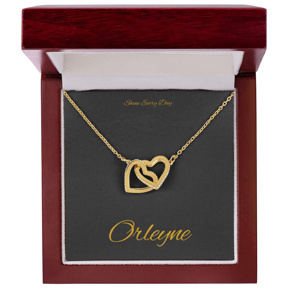 Interlocking Hearts Necklace (Yellow & White Gold Variants)