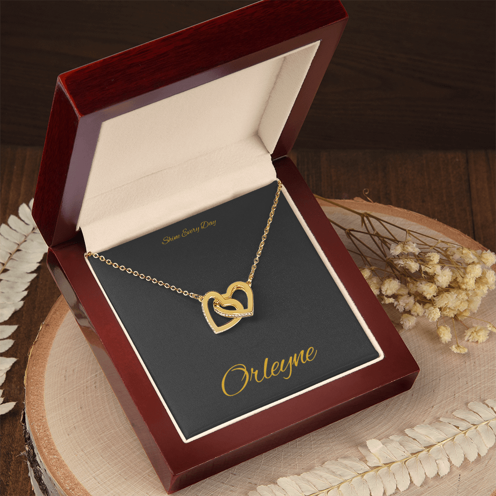 Interlocking Hearts Necklace (Yellow & White Gold Variants)
