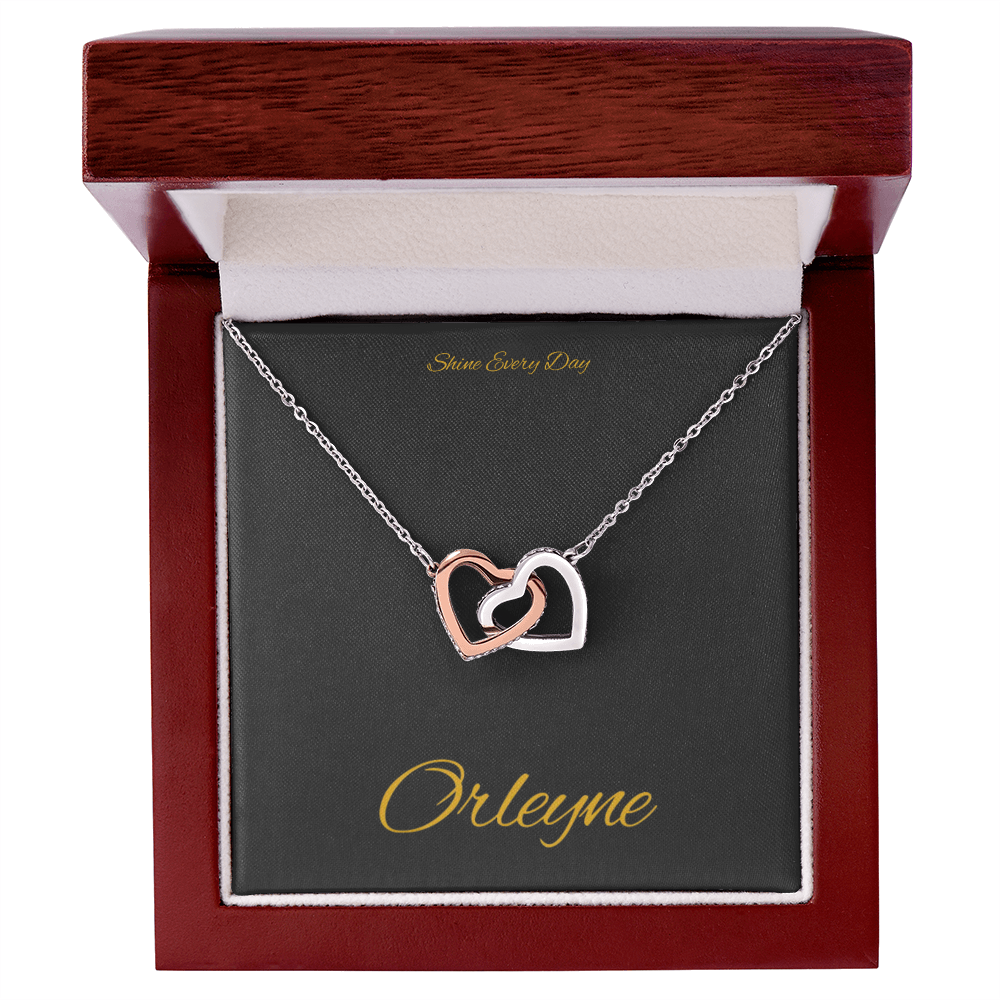 Interlocking Hearts Necklace (Yellow & White Gold Variants)