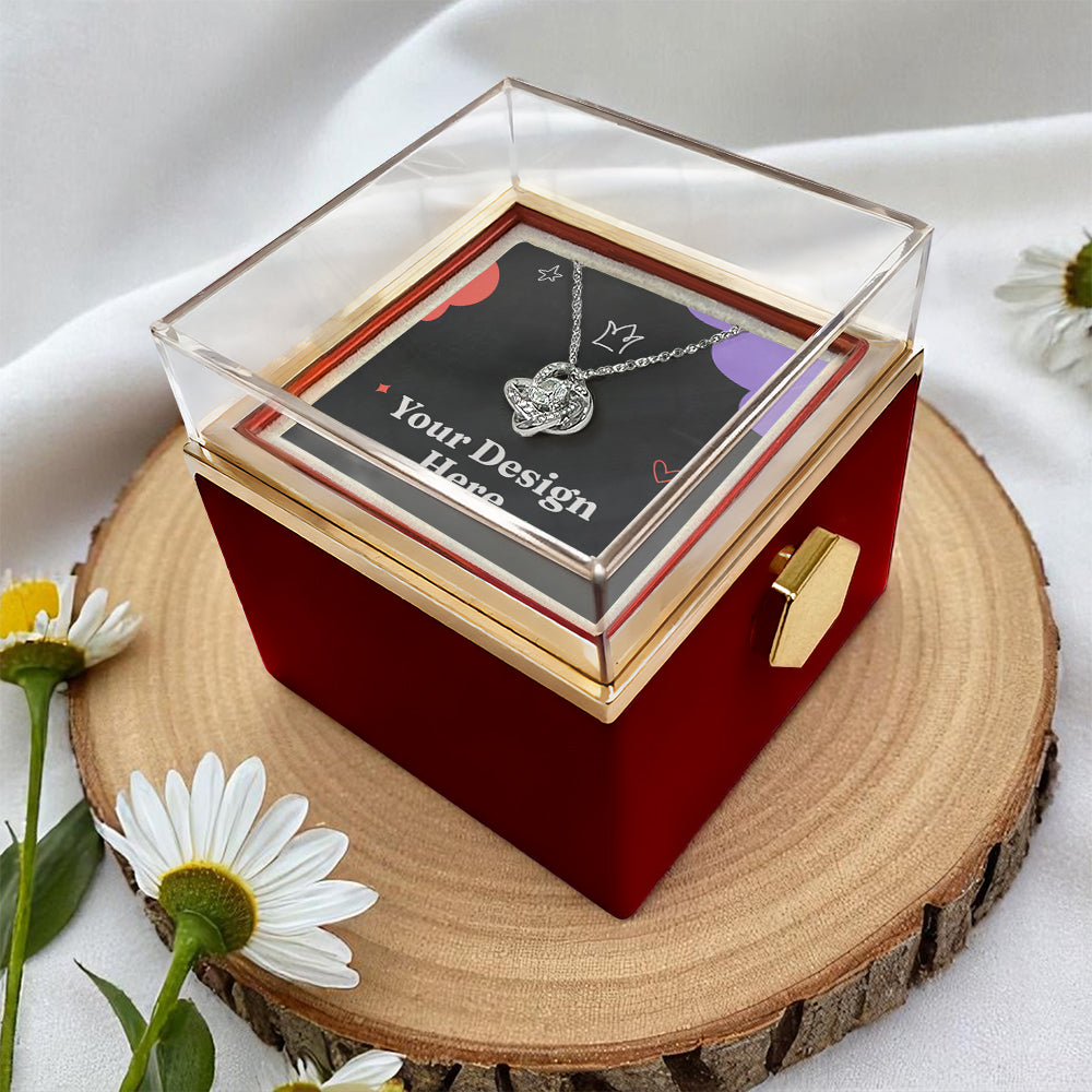 Love Knot with Rotating Rose Gift Box