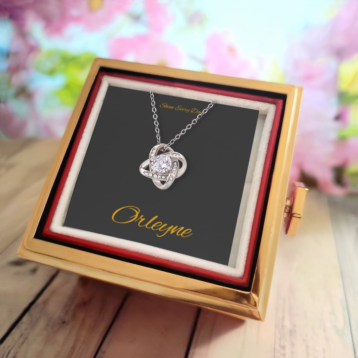 Love Knot with Rotating Rose Gift Box