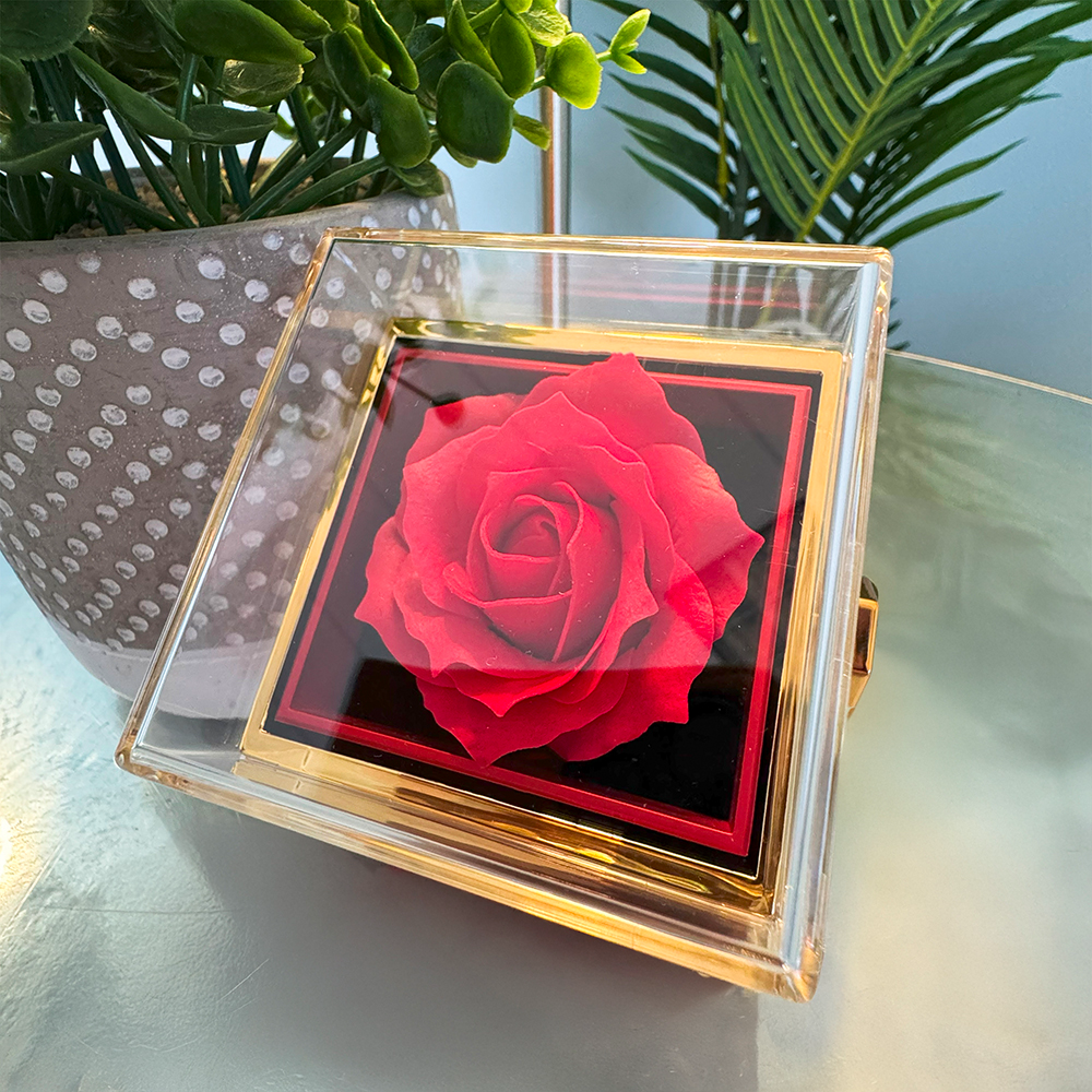 Love Knot with Rotating Rose Gift Box
