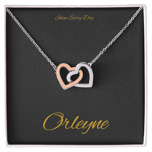 Interlocking Hearts Necklace (Yellow & White Gold Variants)