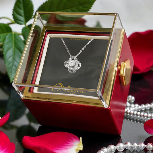 Love Knot with Rotating Rose Gift Box