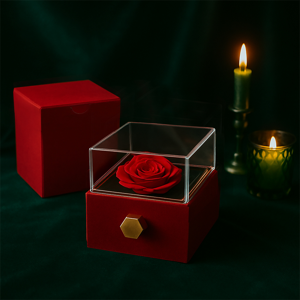 Love Knot with Rotating Rose Gift Box